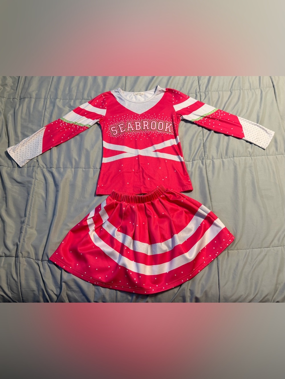 Disney Z-O-M-B-I-E-S Seabrook High Cheerleader Costume Set Size 120 (US 5-6)
